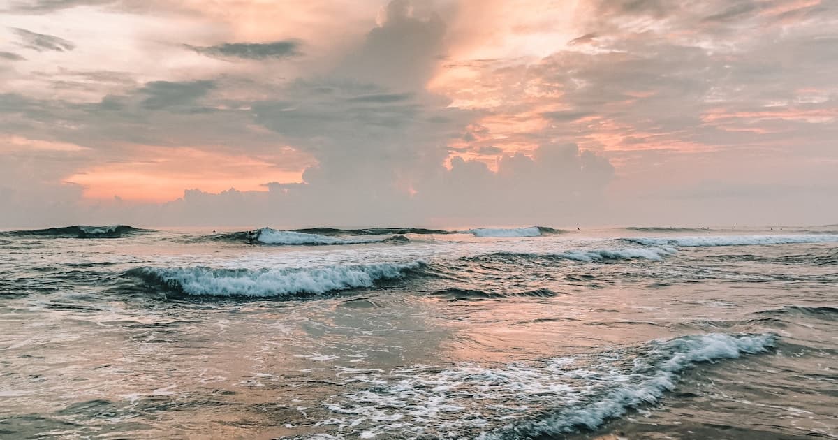 Bali — ocean waves at sunset, Canggu beach